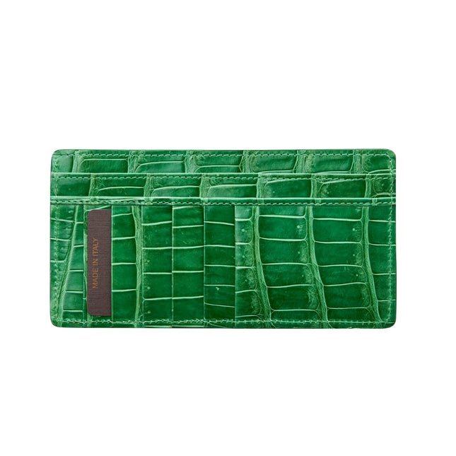 Croc Card Wallet with Zipper