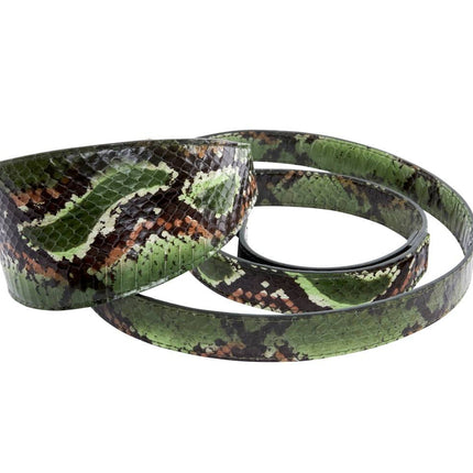 Multi Color Green Snake 3” Wide Style Collar & Leash Set