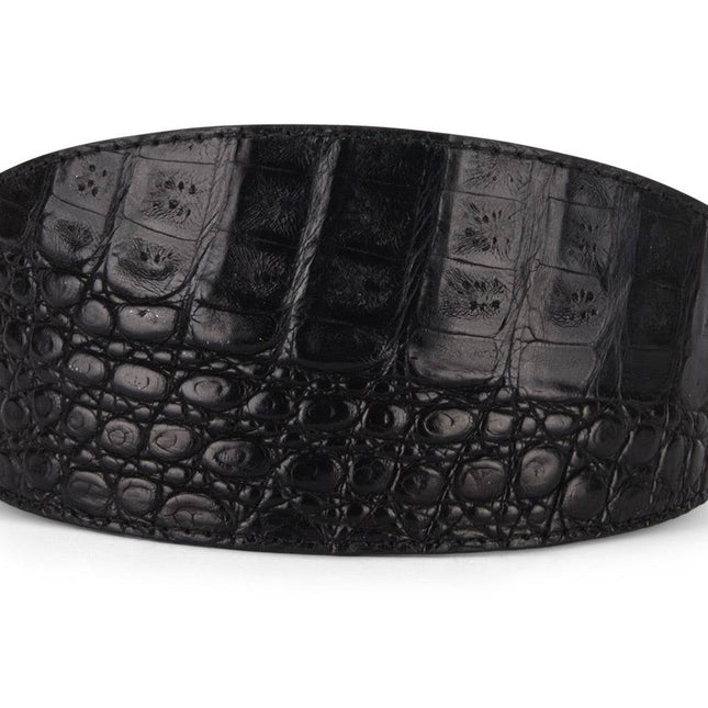 Black Croc 3” Wide Style Collar