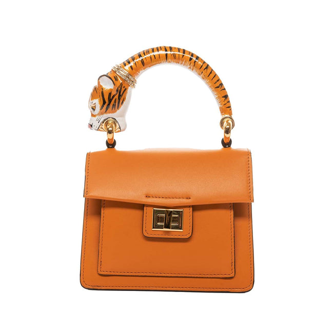 Tiger Bag With Orange Italian Leather