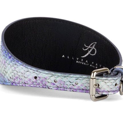 Multi-Color Purple Silver Iridescent Snake 3” Wide Style Collar