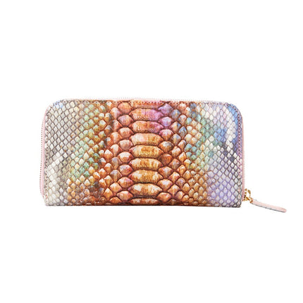 Iridescent Python Zip Wallet