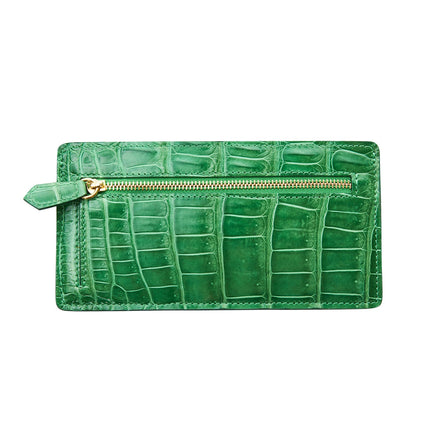 Croc Card Wallet with Zipper