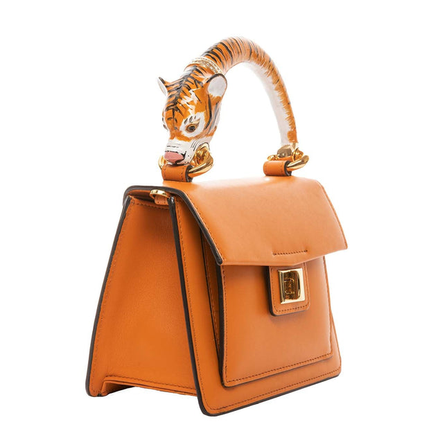 Tiger Bag With Orange Italian Leather