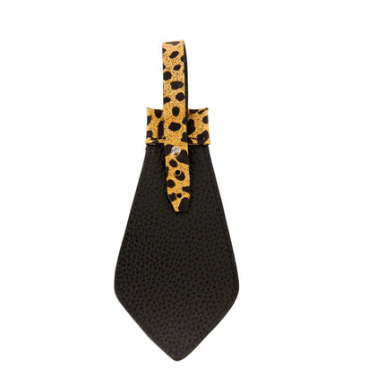 Leopard Print Italian Leather Tie