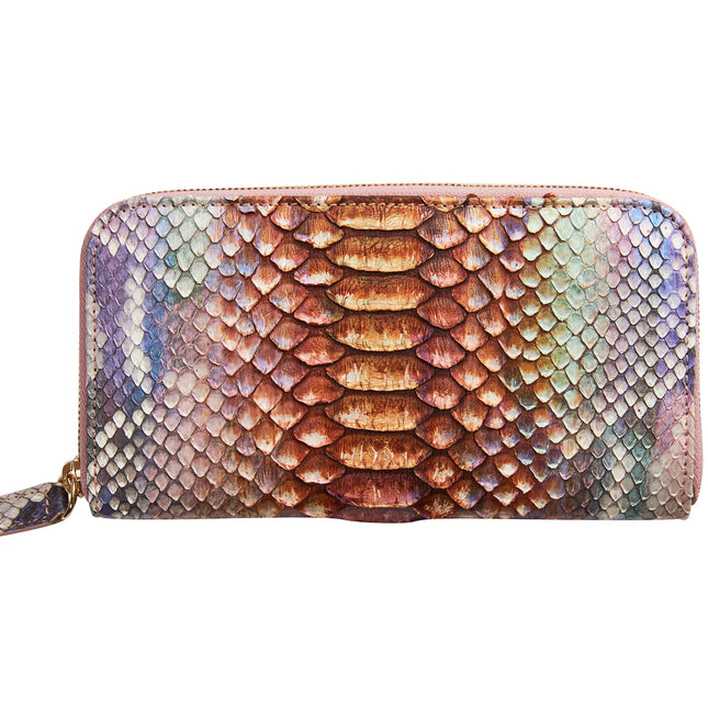 Iridescent Python Zip Wallet