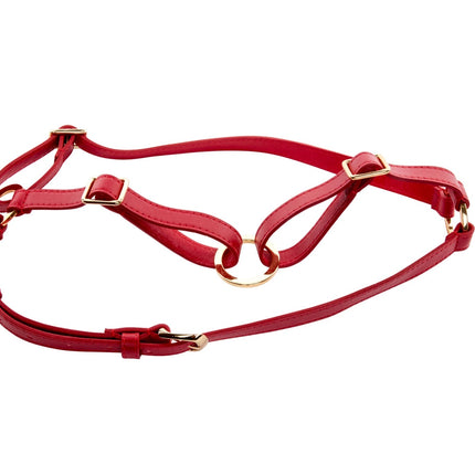 XL Red Vegan Leather Harness