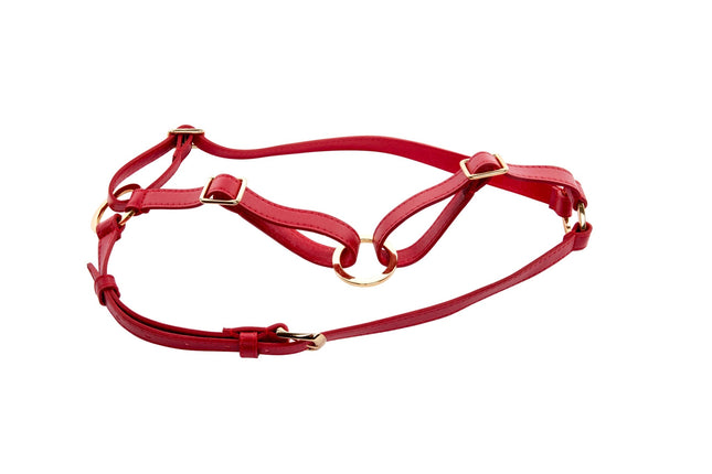 XL Red Vegan Leather Harness