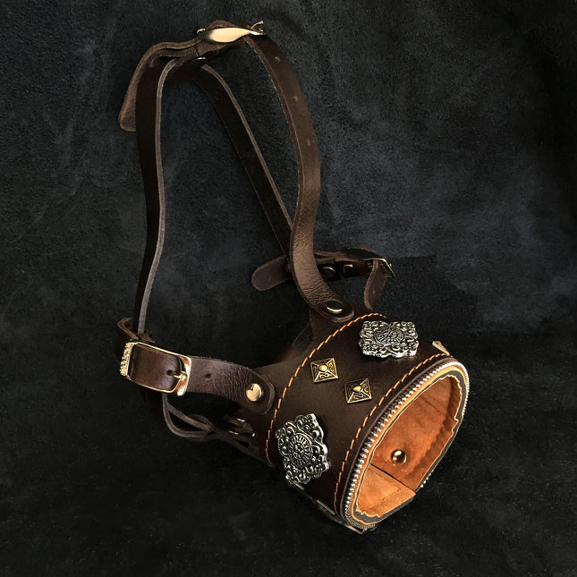 The "Aztec" leather muzzle