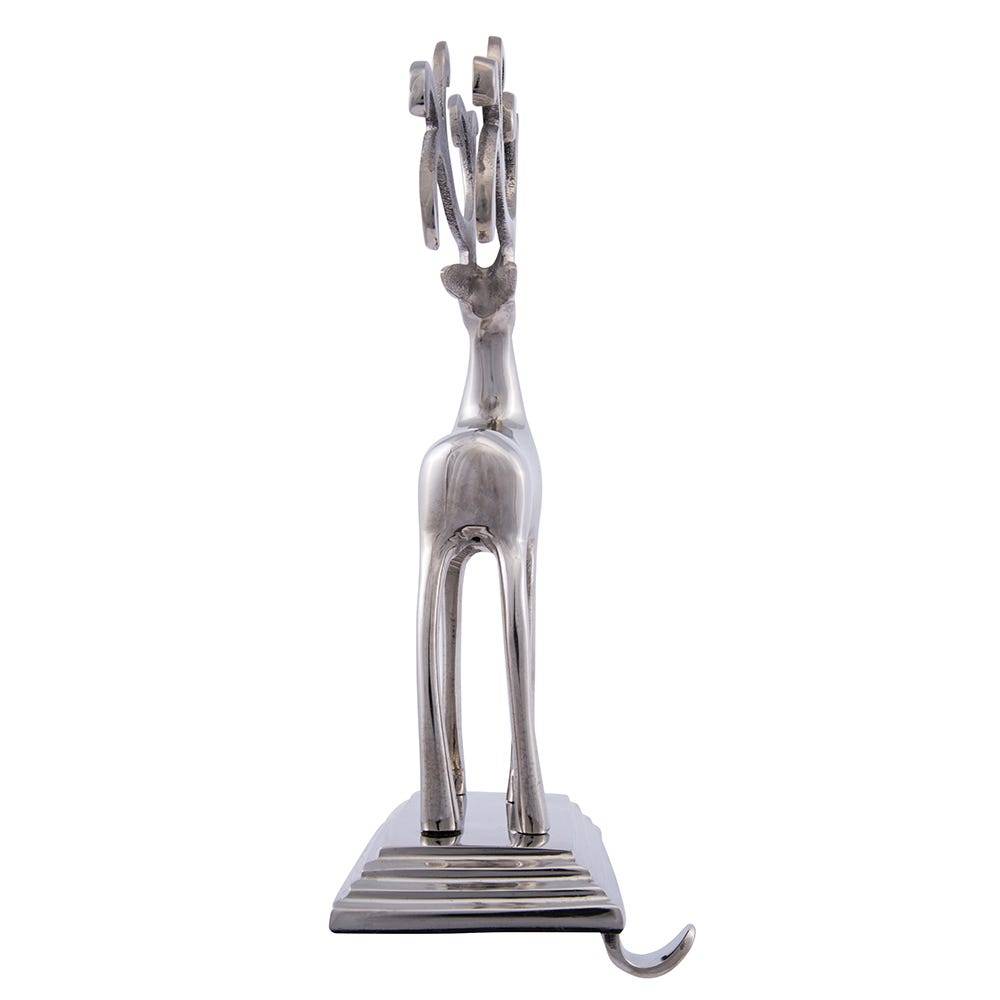 Kurt Adler Silver Reindeer Stocking Hanger