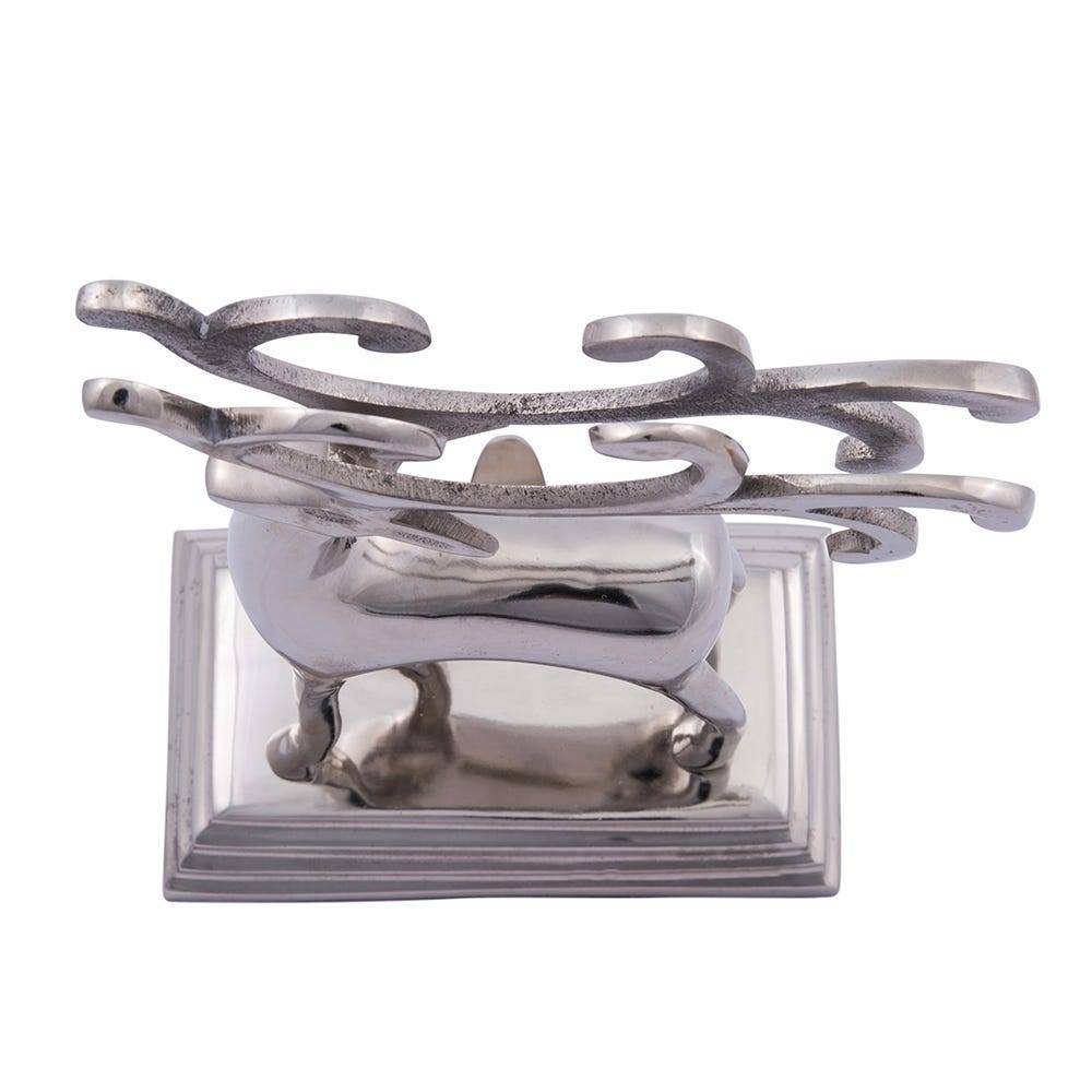 Kurt Adler Silver Reindeer Stocking Hanger