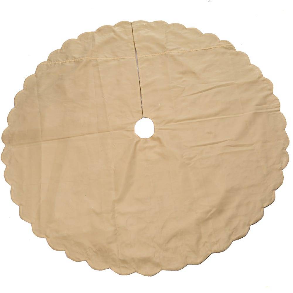 Kurt Adler 48-Inch Gold Tree skirt with Handwork Details