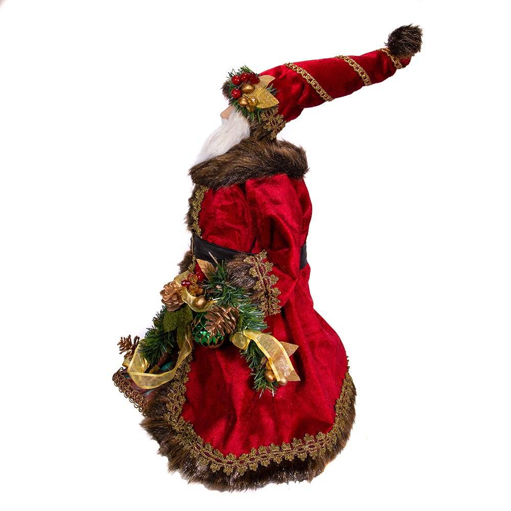 Kurt Adler 23-Inch Fabric Decorated Santa Tablepiece