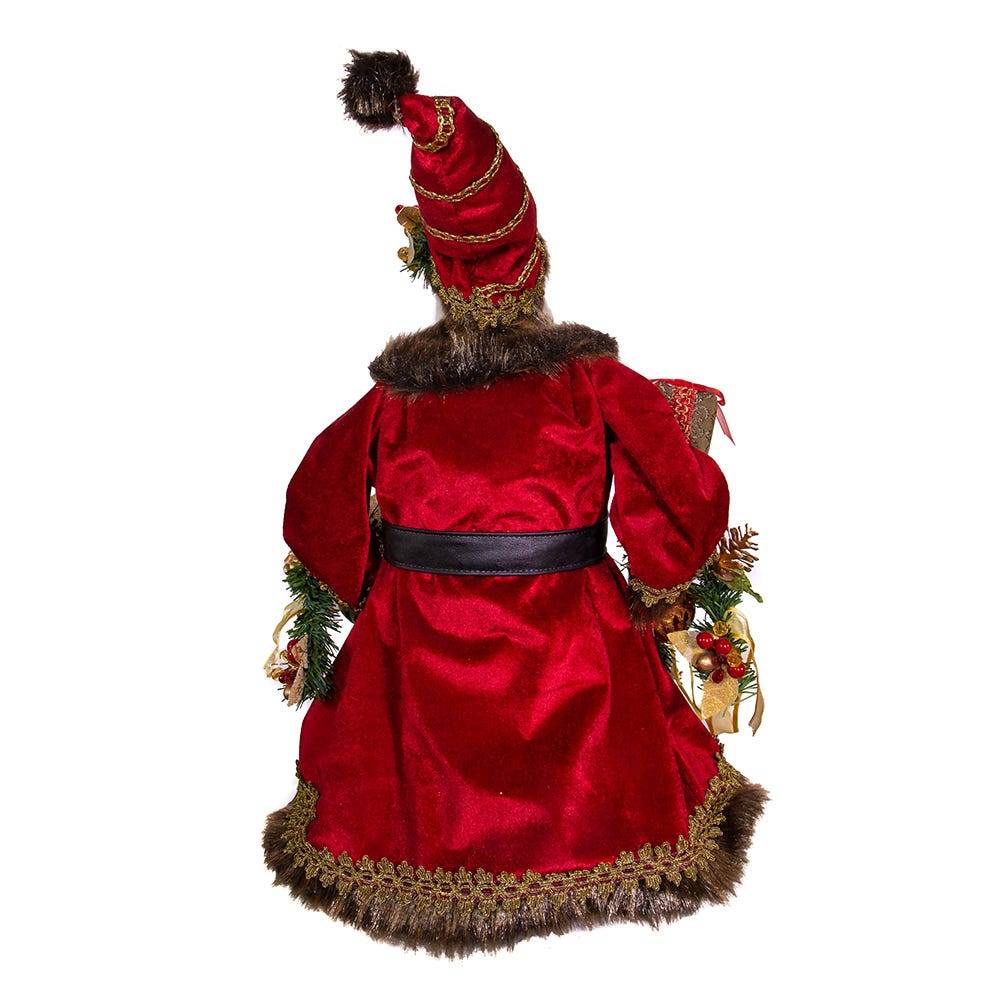 Kurt Adler 23-Inch Fabric Decorated Santa Tablepiece