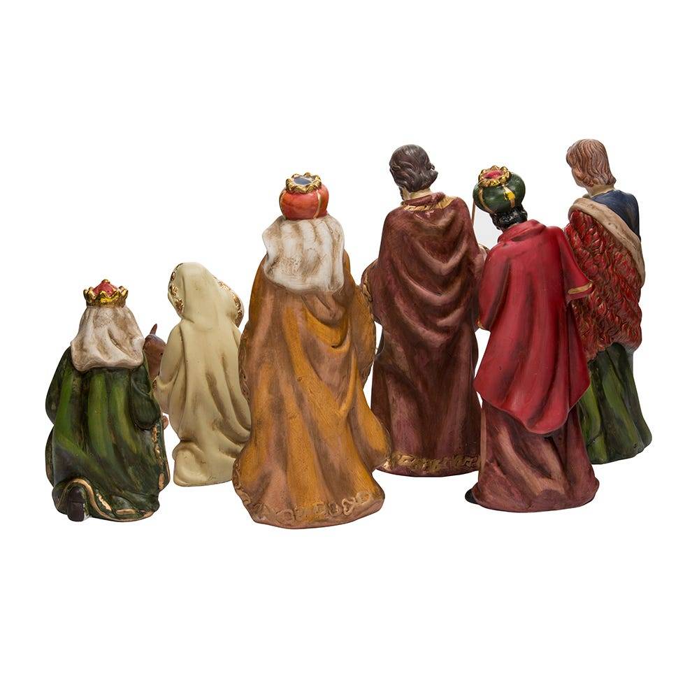 Kurt Adler 9-Inch Porcelain Nativity Figures Tablepiece Set of 9