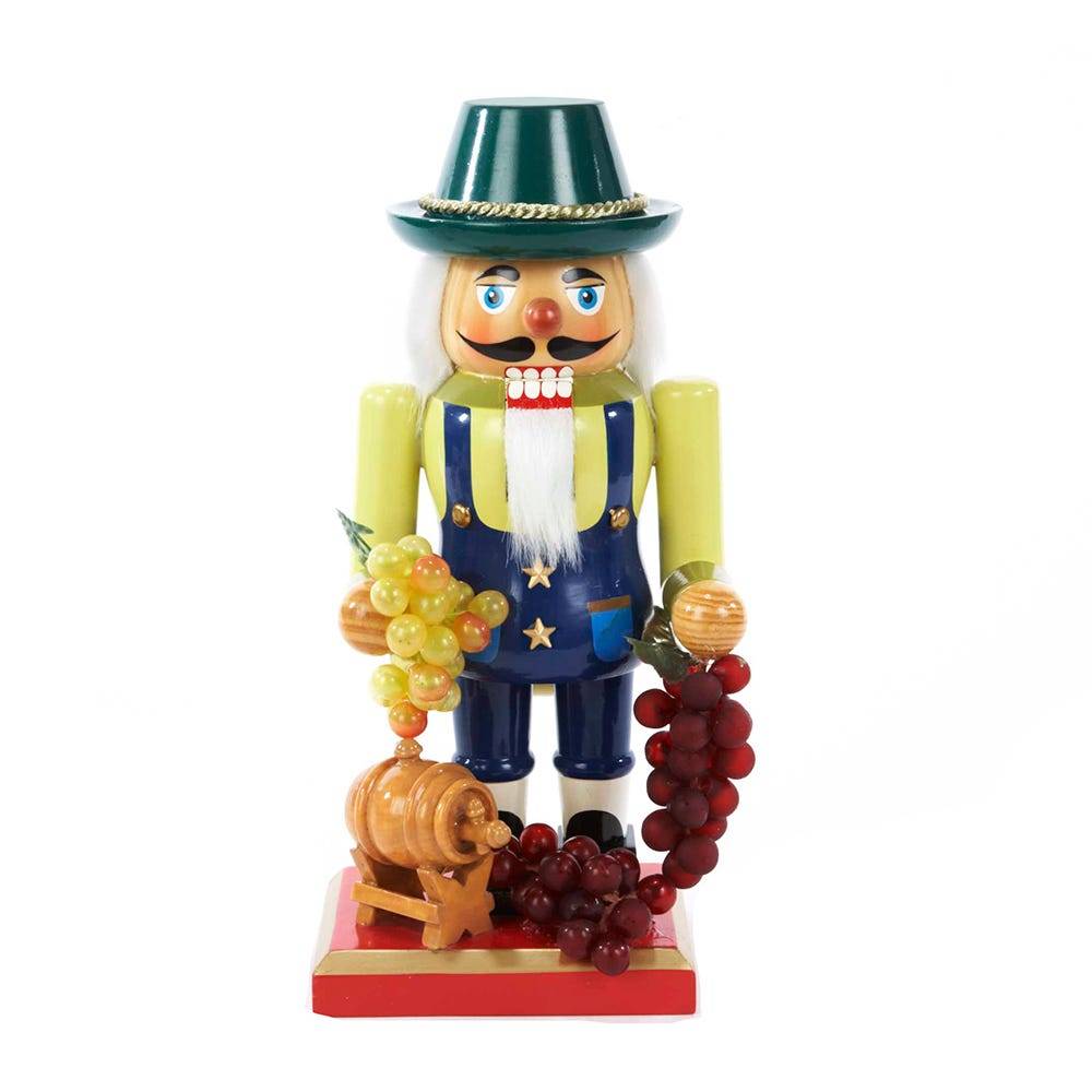 Kurt Adler 10.25-Inch Wooden Winemaker Nutcracker