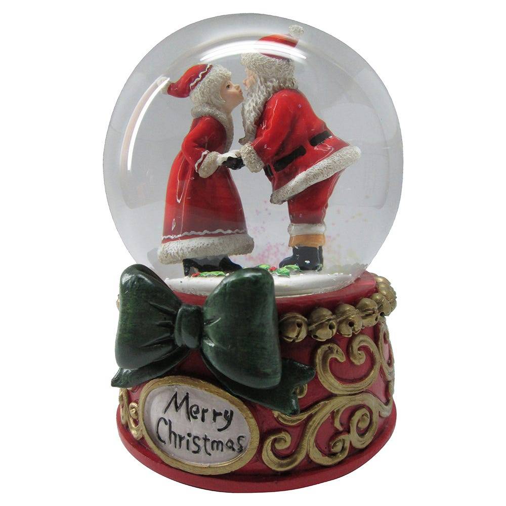 Kurt Adler 100MM Mr. & Mrs. Claus Musical Snowglobe