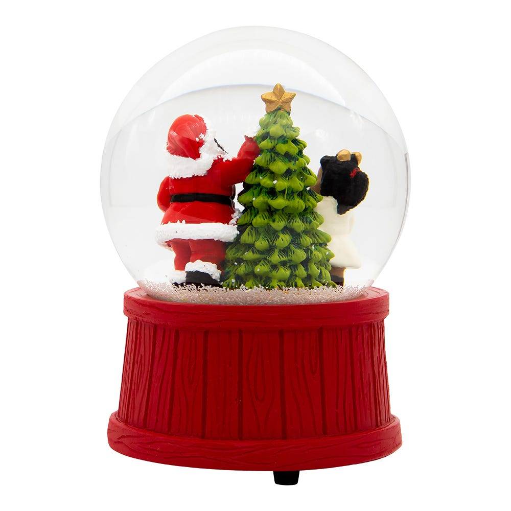 Kurt Adler 100MM Musical African American Santa Water Globe