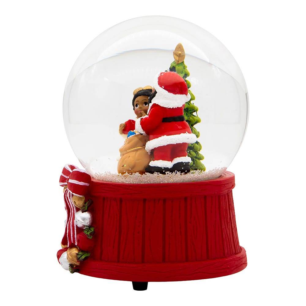 Kurt Adler 100MM Musical African American Santa Water Globe