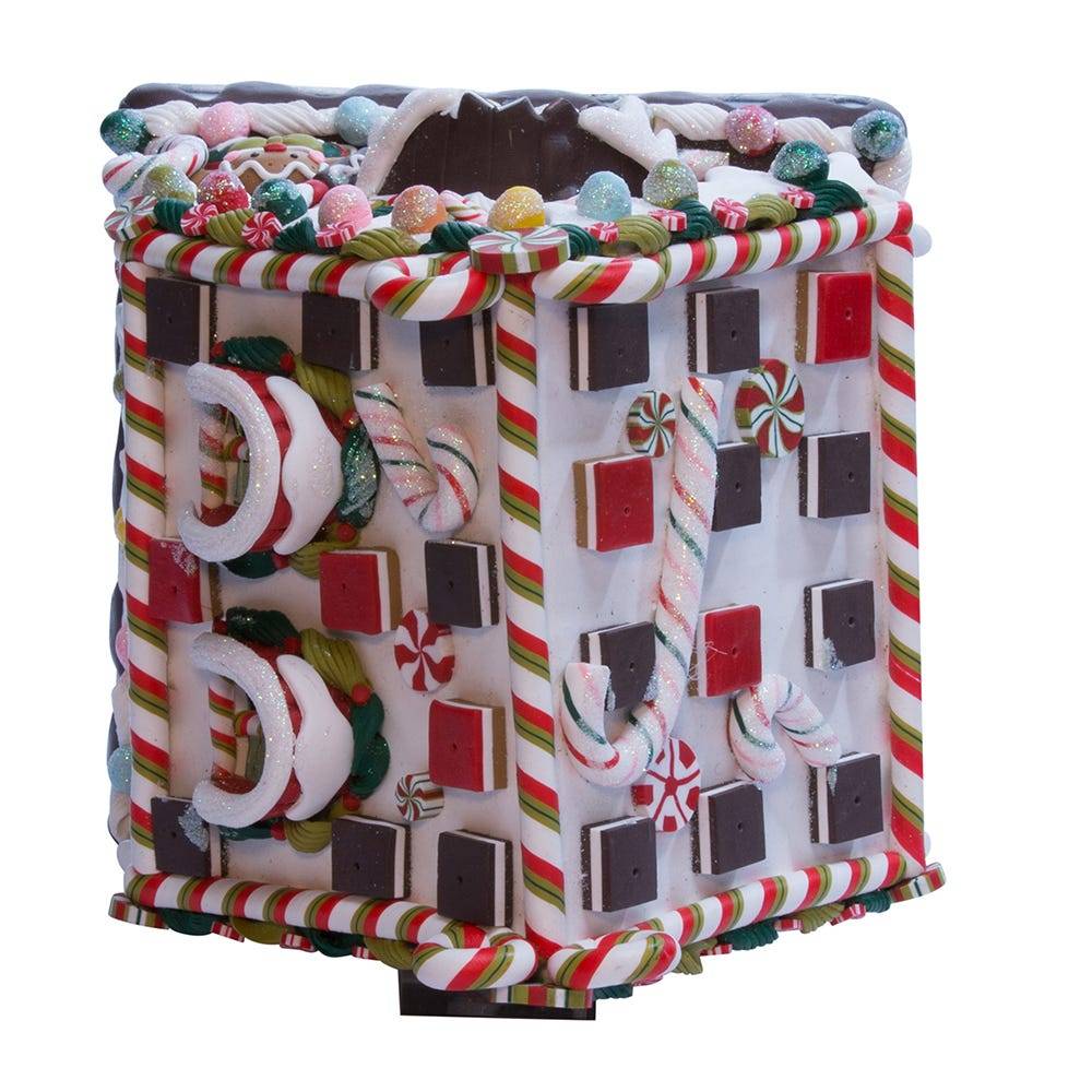 Kurt Adler 8 5/8-Inch Claydough and Metal Candy House with C7 UL Lighted Decorations