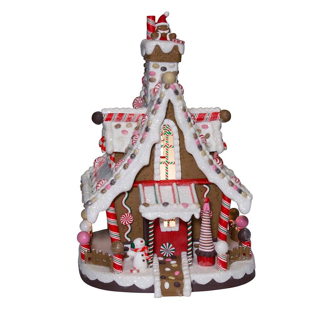 Kurt Adler 12-Inch Lighted Christmas Gingerbread House