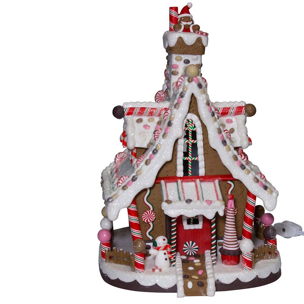 Kurt Adler 12-Inch Lighted Christmas Gingerbread House