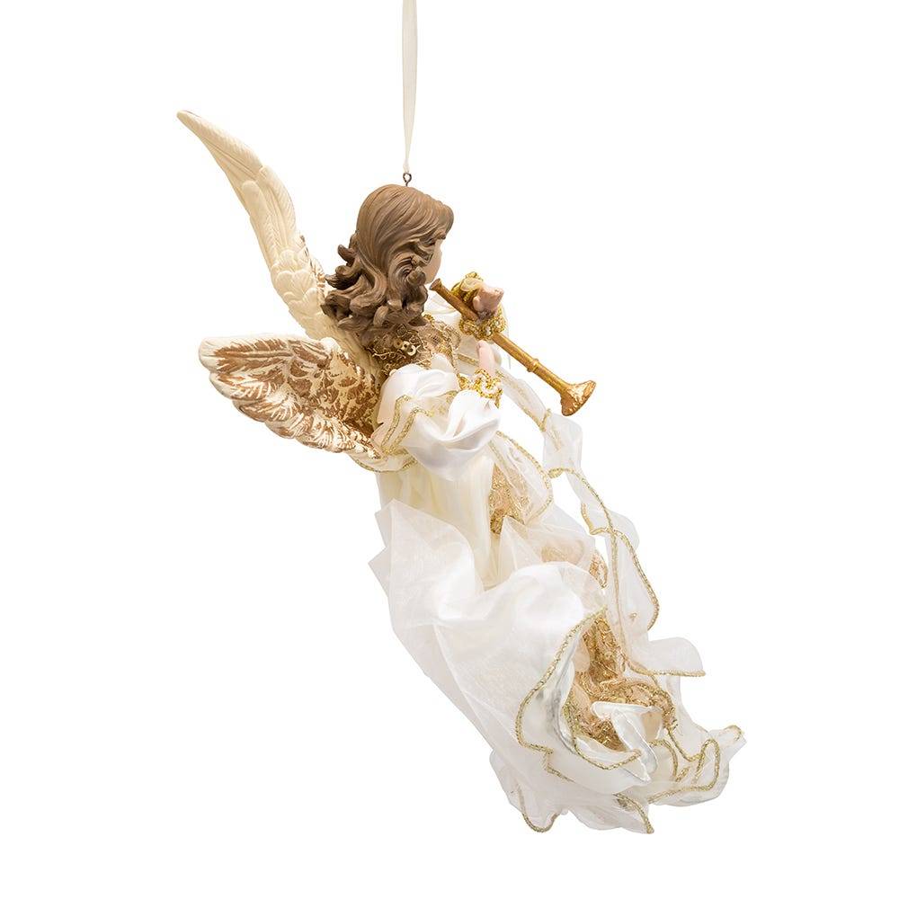 Kurt Adler 12-Inch Ivory and Gold Angel Ornament