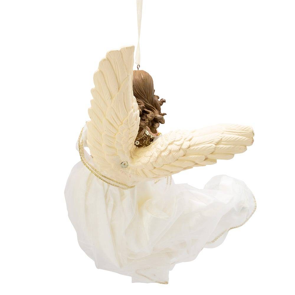 Kurt Adler 12-Inch Ivory and Gold Angel Ornament