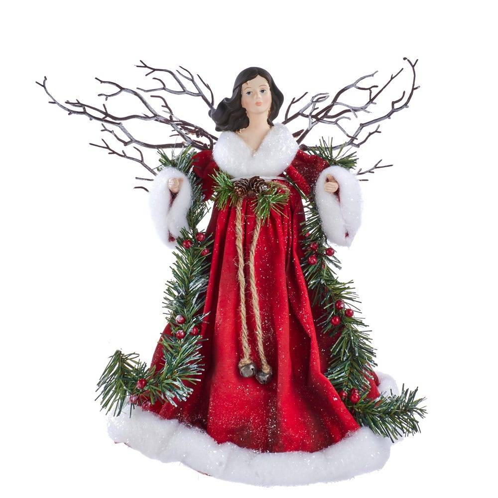 Kurt Adler 14-Inch Fabric Mache Angel Tree Topper