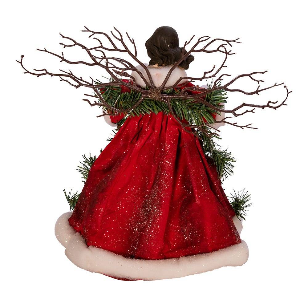 Kurt Adler 14-Inch Fabric Mache Angel Tree Topper