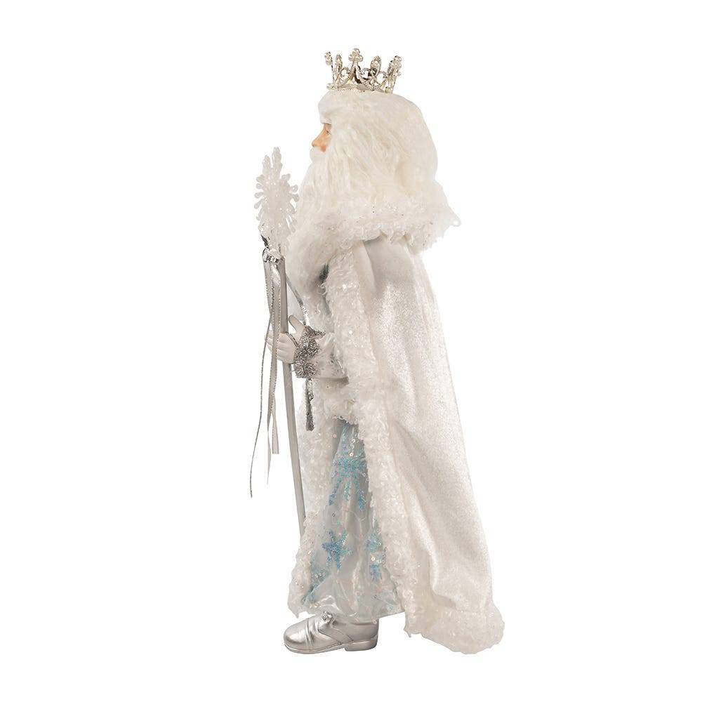 Kurt Adler 21-Inch Silver, White and Lavender Blue Standing Santa