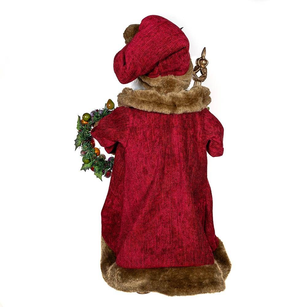 Kurt Adler 20-Inch Sugar Fruit Santa With Fruit Wreath