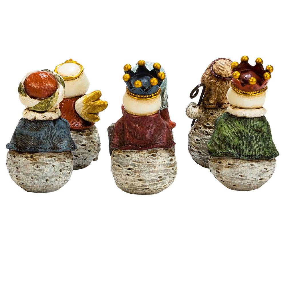 Kurt Adler 6-inch Resin Snowman Nativity Table piece, 7 pieces