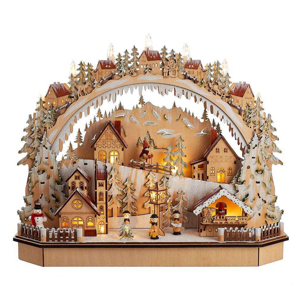 Kurt Adler 18-Inch Battery-Operated LED Village Tablepiece