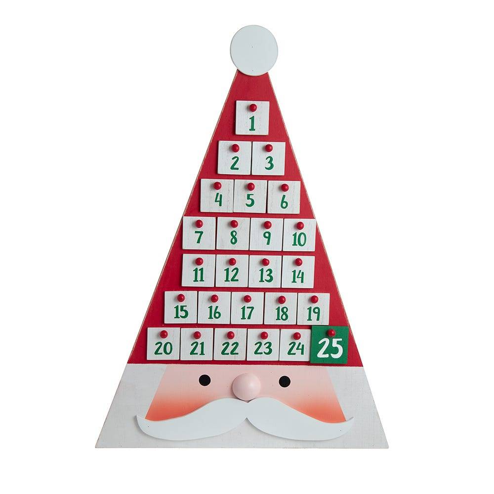 Kurt Adler 19.7-Inch Triangular Santa Head Advent Calender