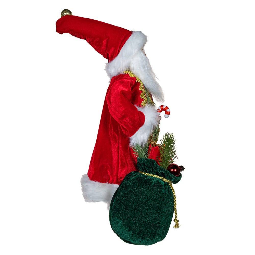 Kurt Adler 18-Inch Santa with Gift Bag and Scepter Table Piece