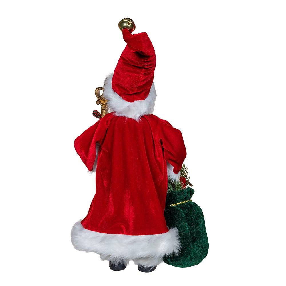 Kurt Adler 18-Inch Santa with Gift Bag and Scepter Table Piece