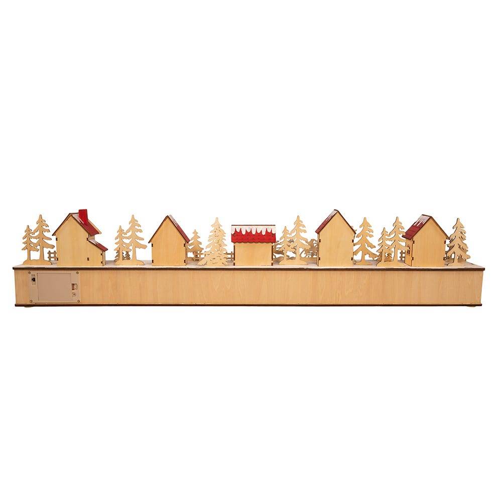 Kurt Adler 6.7-Inch Light-Up Christmas Village With Advent Calender