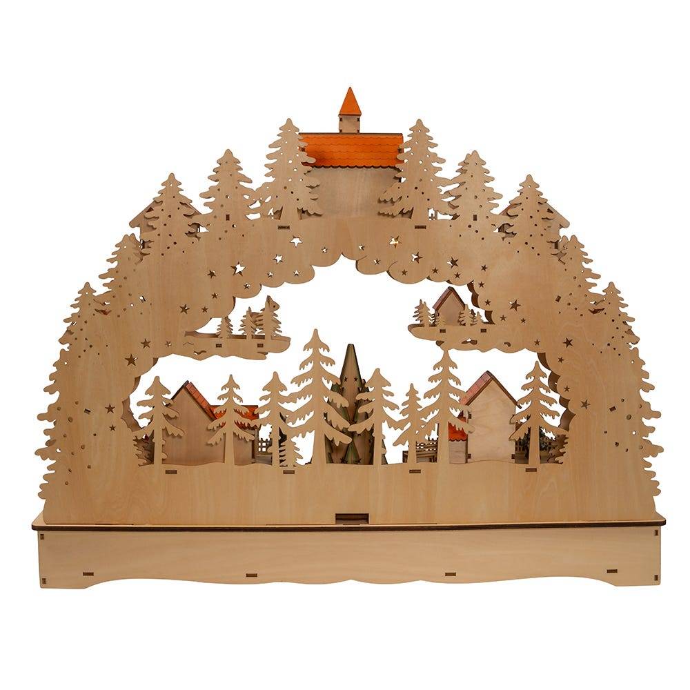 Kurt Adler 18.5-Inch Battery Operated LED Musical Christmas Village With Motion