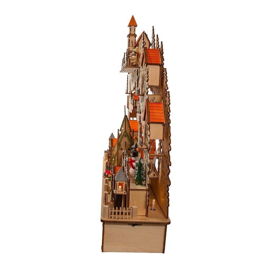 Kurt Adler 18.5-Inch Battery Operated LED Musical Christmas Village With Motion