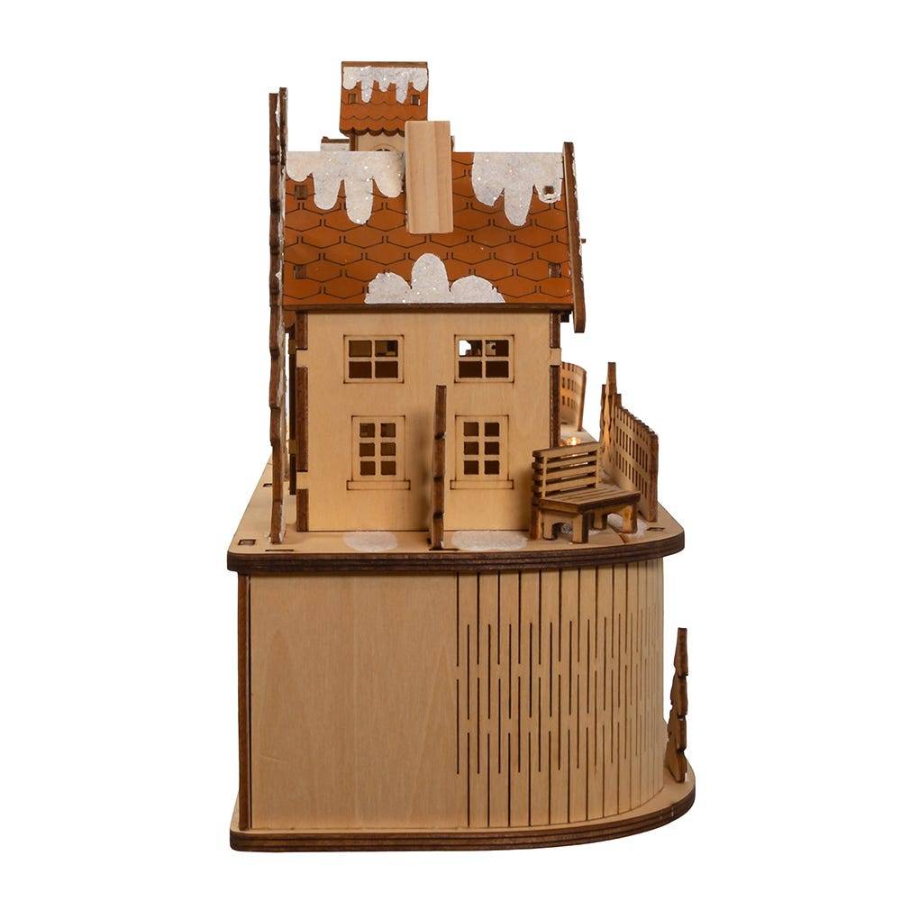 Kurt Adler 8.27-Inch Battery Operated Led 2 Tier Christmas Village