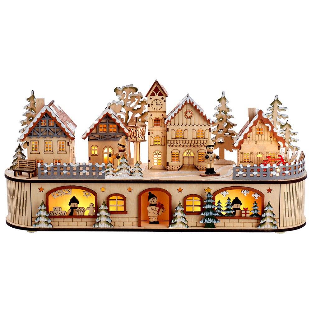 Kurt Adler 8.27-Inch Battery Operated Led 2 Tier Christmas Village