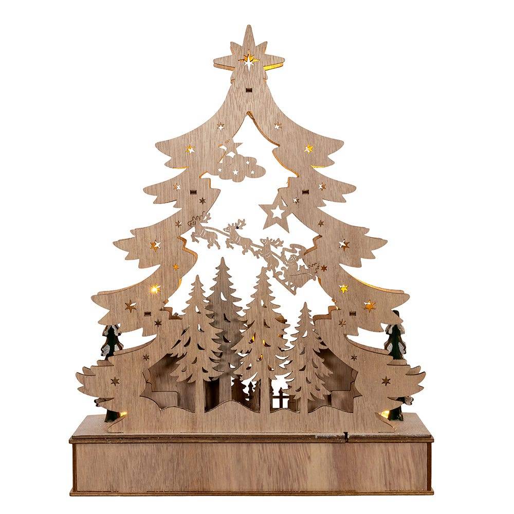 Kurt Adler 12.6-Inch Battery Operated Lighted Christmas Tree Village