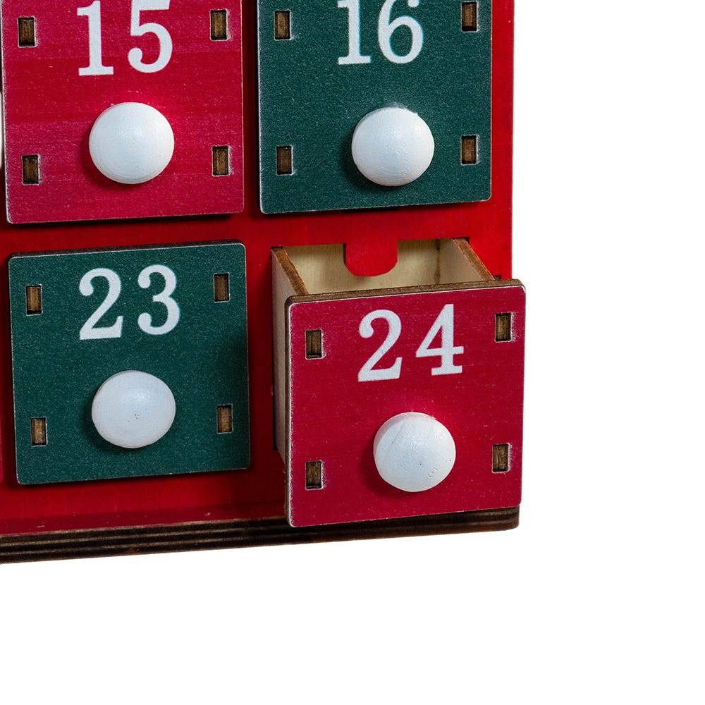 Kurt Adler 15.75-Inch Battery Operated Wooden LED Lighted Advent Calendar