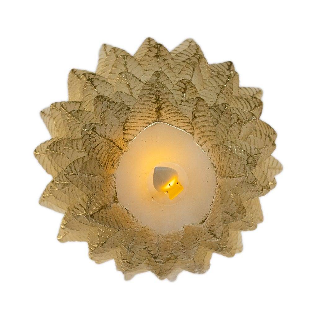 Kurt Adler 9-Inch Battery Operated Gold Christmas Tree Candle with LED Flicker Flame