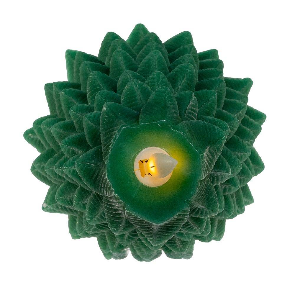 Kurt Adler 9-Inch Battery Operated Green Christmas Tree Candle with LED Flicker Flame