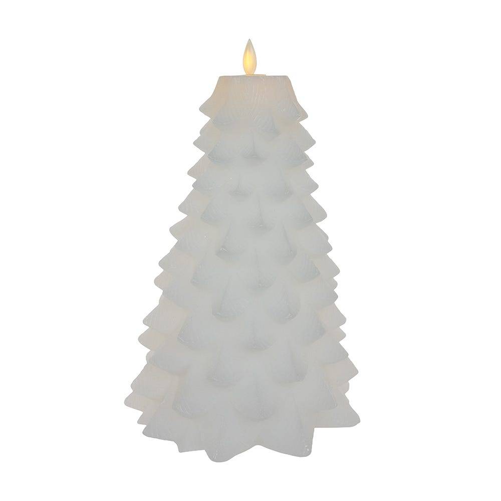 Kurt Adler 9-Inch Battery Operated White Christmas Tree Candle with LED Flicker Flame