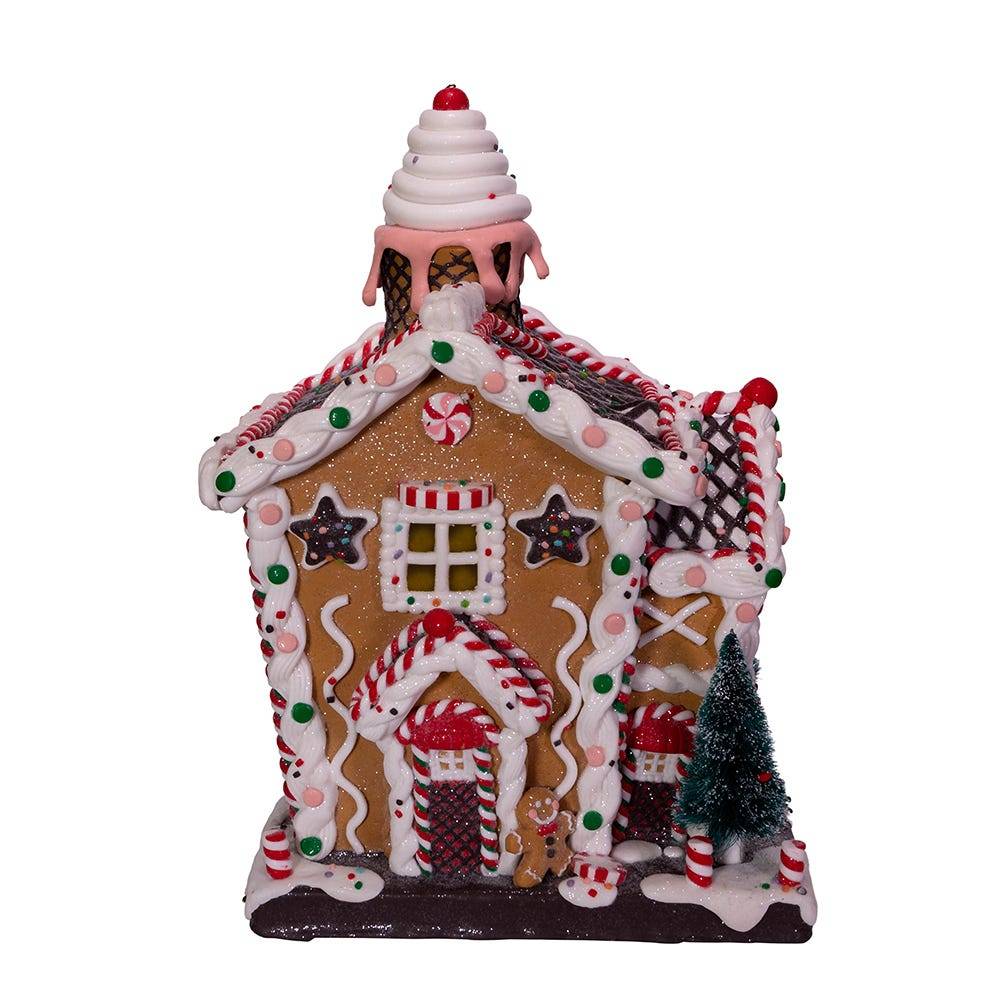 Kurt Adler 14-Inch Battery-Operated Light-Up Gingerbread House