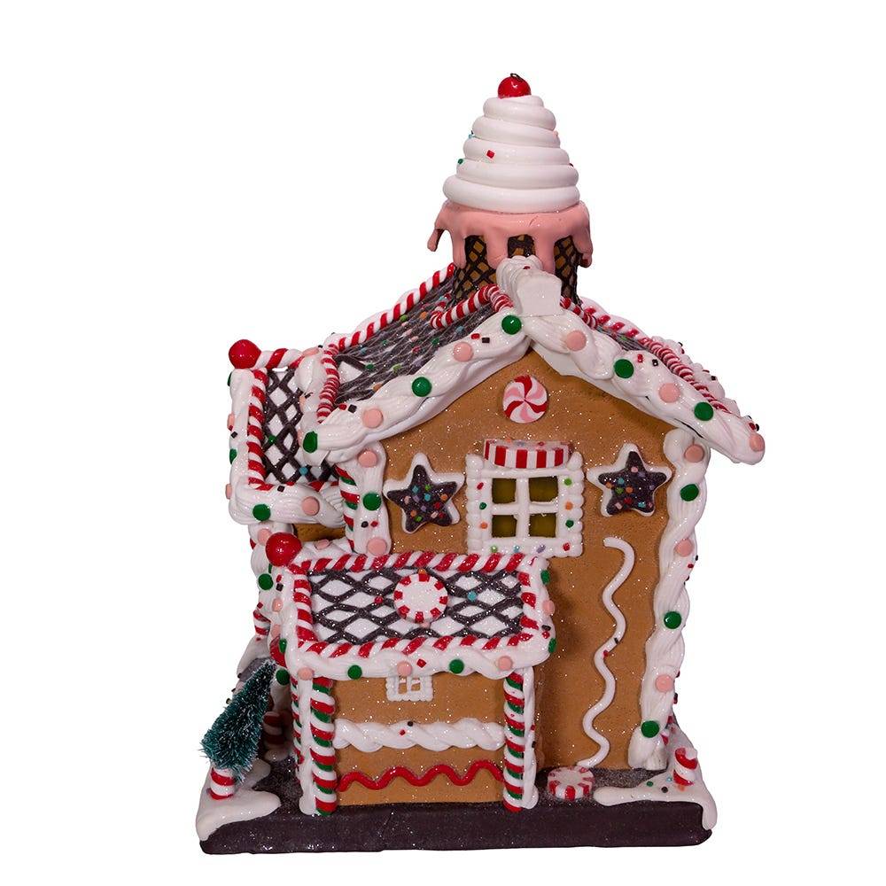 Kurt Adler 14-Inch Battery-Operated Light-Up Gingerbread House