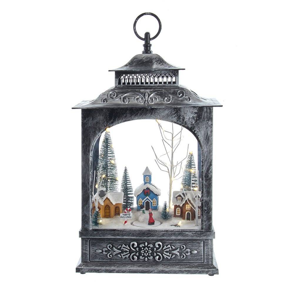 Kurt Adler 15-Inch Battery-Operated LED Musical Christmas Village Lantern